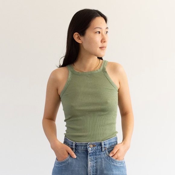 Rawson Studio The Verona Tank in Vintage Olive Green - Picture 1 of 7